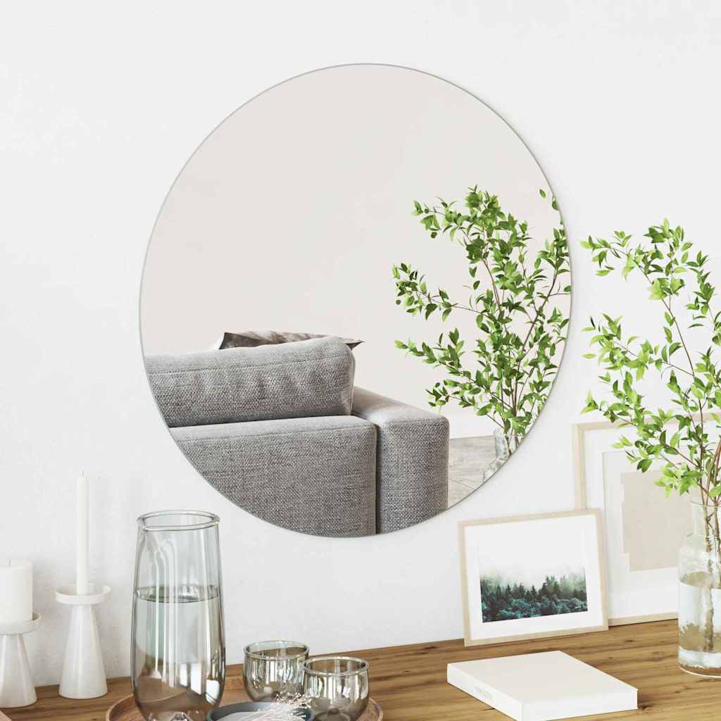 Wall Mirror Round Ø 60 cm Tempered Glass