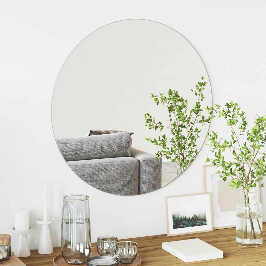 Wall Mirror Round Ø 70 cm Tempered Glass