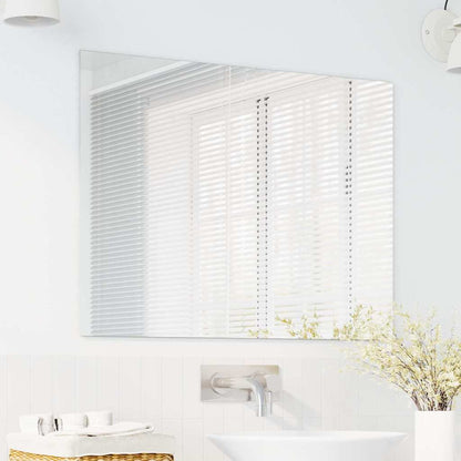 Wall Mirror Rectangular 80 x 60 cm Tempered Glass