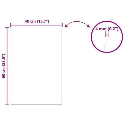 Wall Mirror Rectangular 40 x 60 cm Tempered Glass