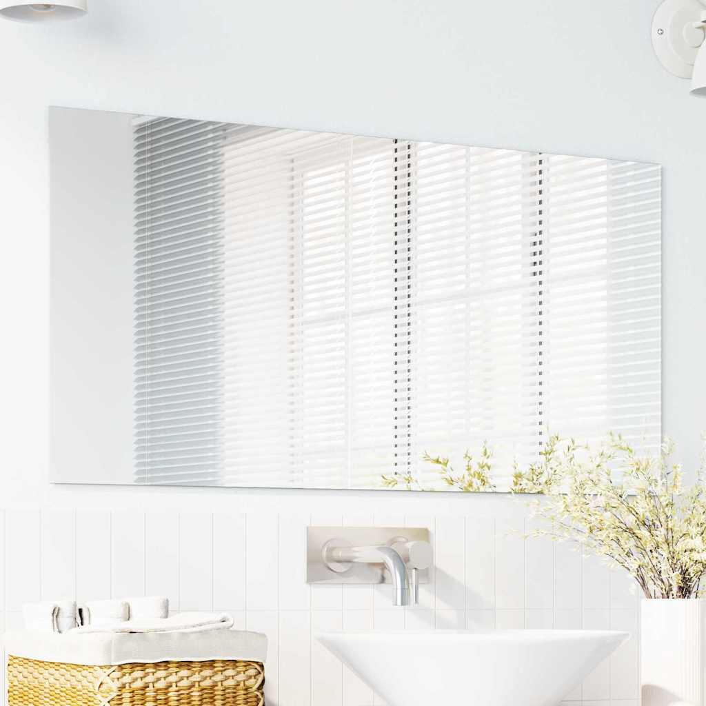 Wall Mirror Rectangular 50 x 100 cm Tempered Glass
