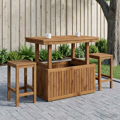 Garden Coffee Table Solid Acacia Wood Height Adjustable Natural