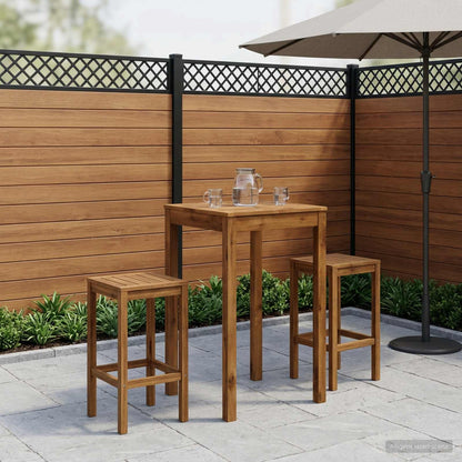 Garden Bar Table Natural 60 x 60.5 x 105 cm Solid Acacia Wood