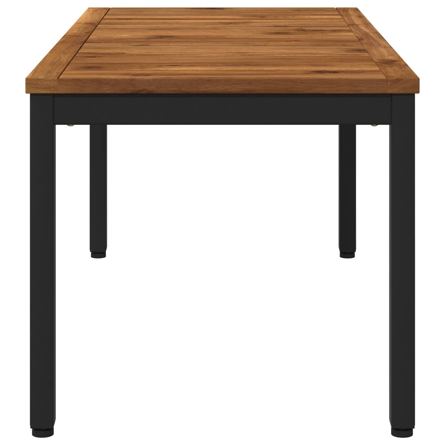 Coffee Table Natural and Black 50 x 100.5 x 45 cm