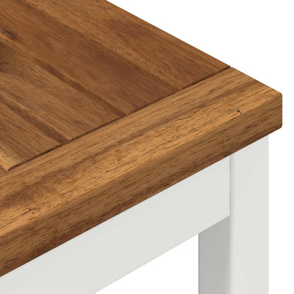 Coffee Table Natural and White 49 x 100.5 x 45 cm