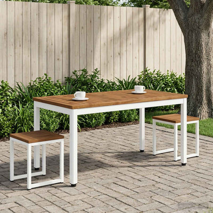 Coffee Table Natural and White 50 x 100.5 x 45 cm