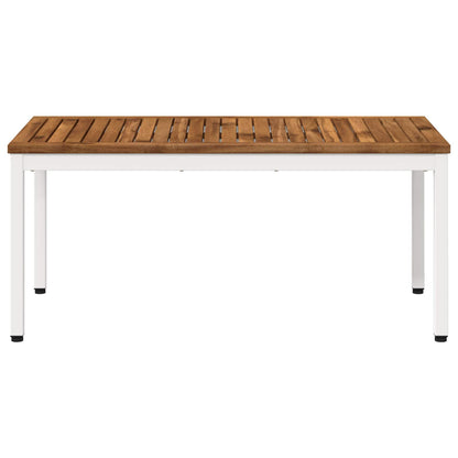Coffee Table Natural and White 49 x 100.5 x 45 cm