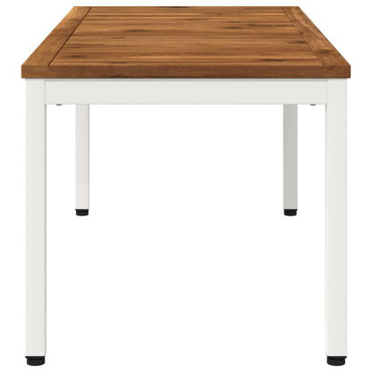 Coffee Table Natural and White 49 x 100.5 x 45 cm