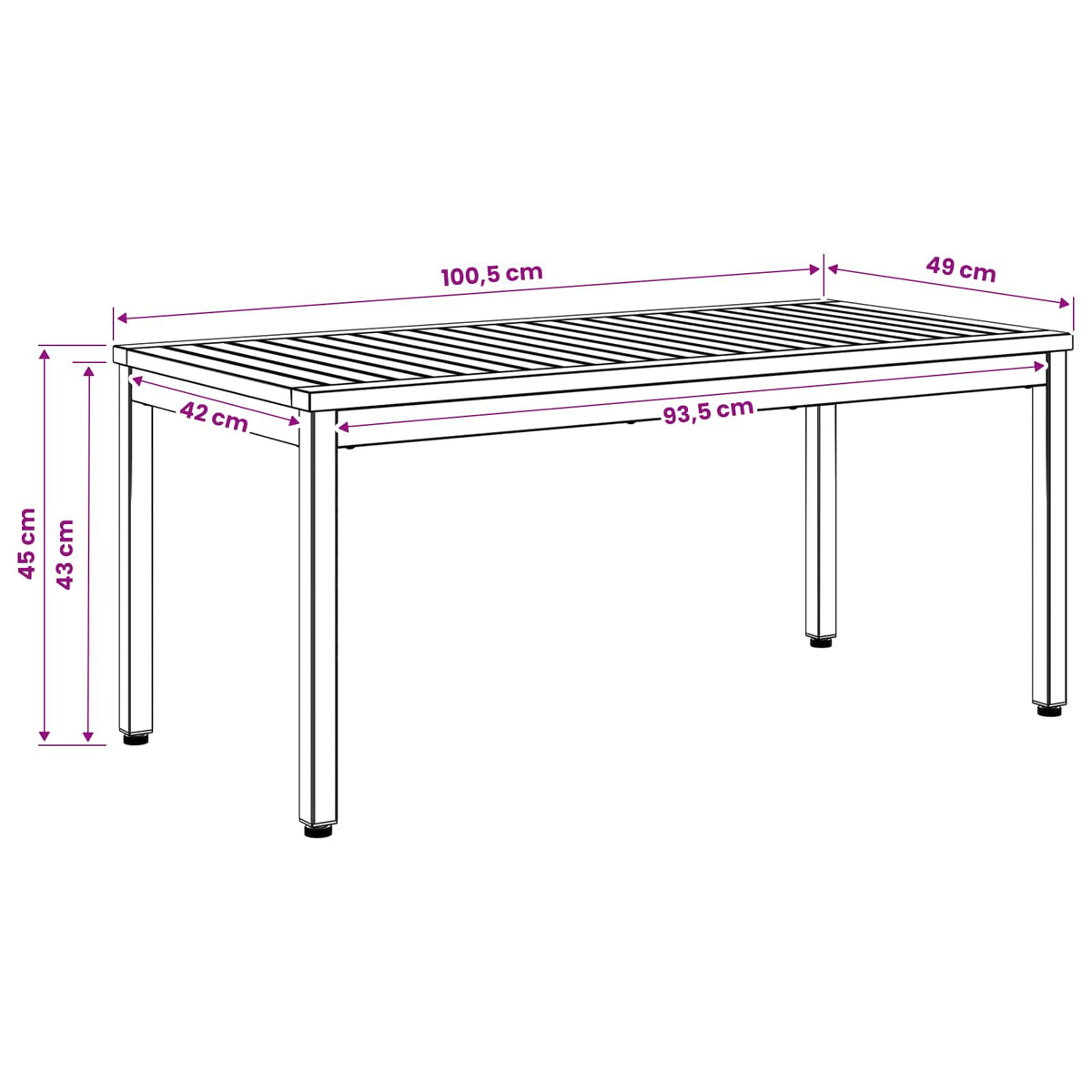 Coffee Table Natural and Coffee 49 x 100.5 x 45 cm