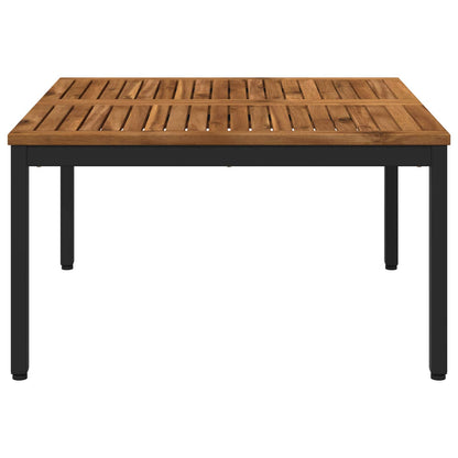 Coffee Table Natural and Black 80 x 80.5 x 45 cm