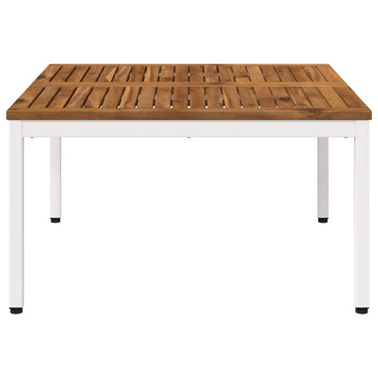 Coffee Table Natural and White 80 x 80.5 x 45 cm
