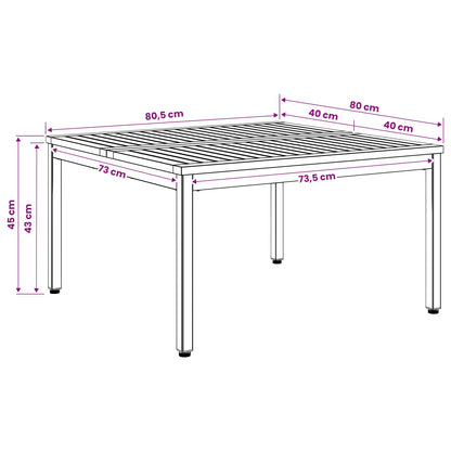 Coffee Table Natural and White 80 x 80.5 x 45 cm