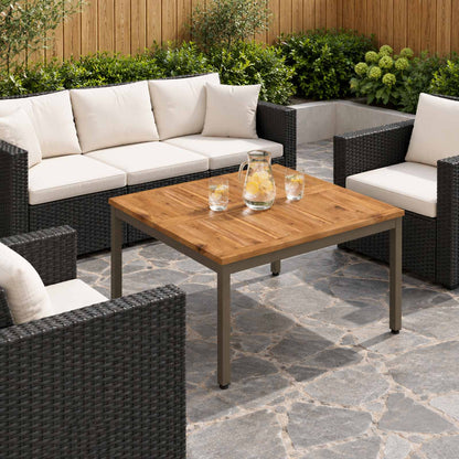 Coffee Table Natural and Coffee 80 x 80.5 x 45 cm