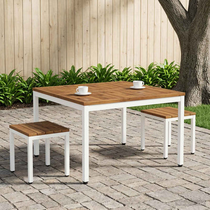 Coffee Table Natural and White 100 x 100.5 x 45 cm
