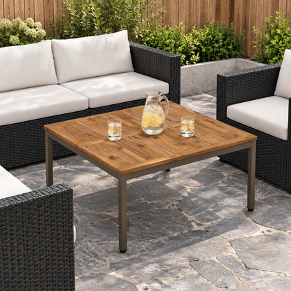 Coffee Table Natural and Coffee 98 x 100.5 x 45 cm
