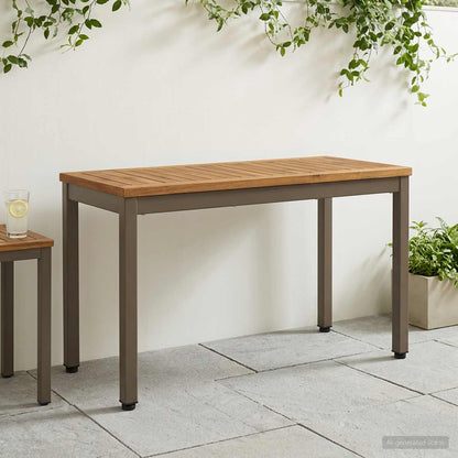 Garden Bench 80.5 x 35 x 45 cm Solid Acacia Wood Rectangular