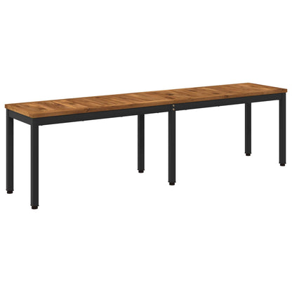 Garden Bench 161 x 35 x 45 cm Solid Acacia Wood Rectangular