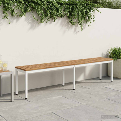 Garden Bench 201 x 35 x 45 cm Solid Acacia Wood Rectangular