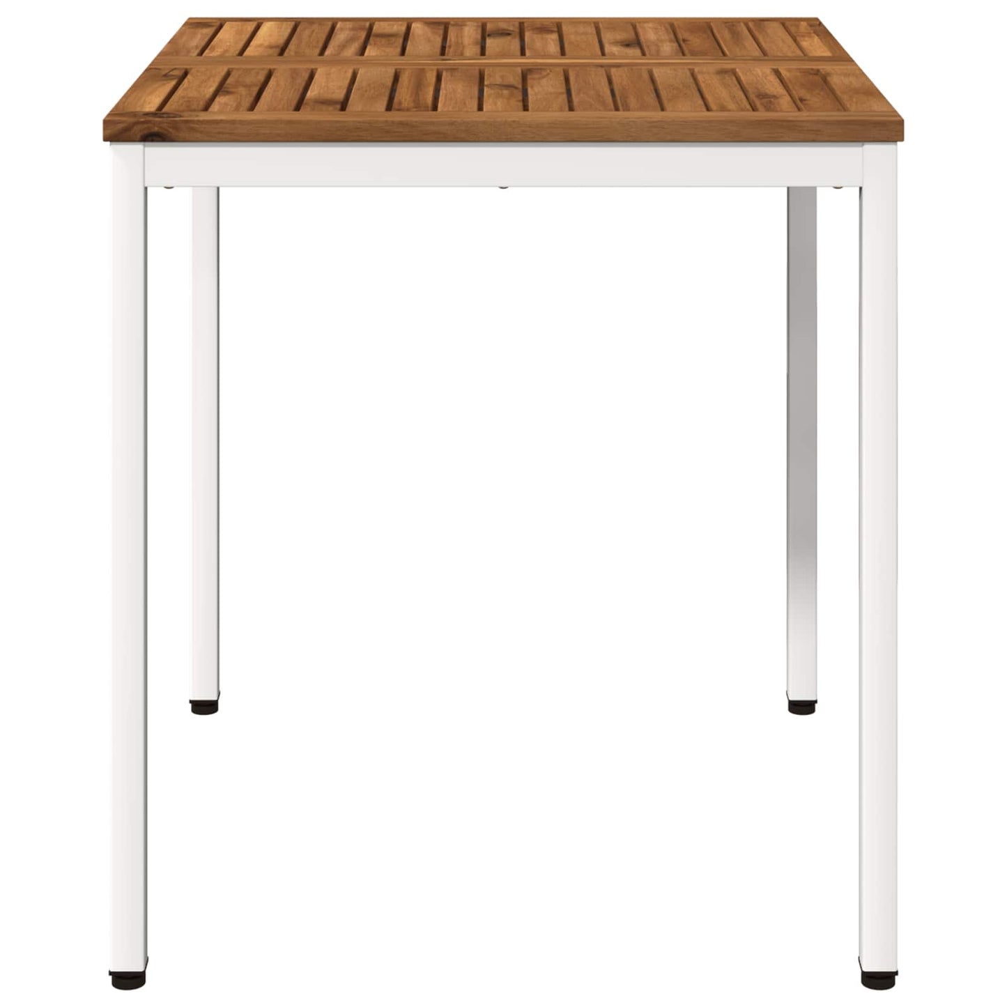 Garden Dinner Table Natural and White 70 x 68.5 x 75 cm