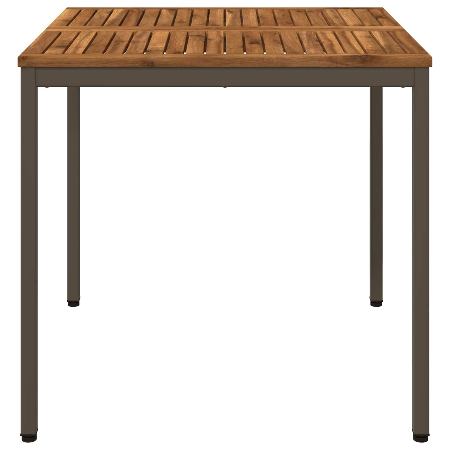 Garden Dinner Table Natural and Coffee 80 x 80.5 x 75 cm