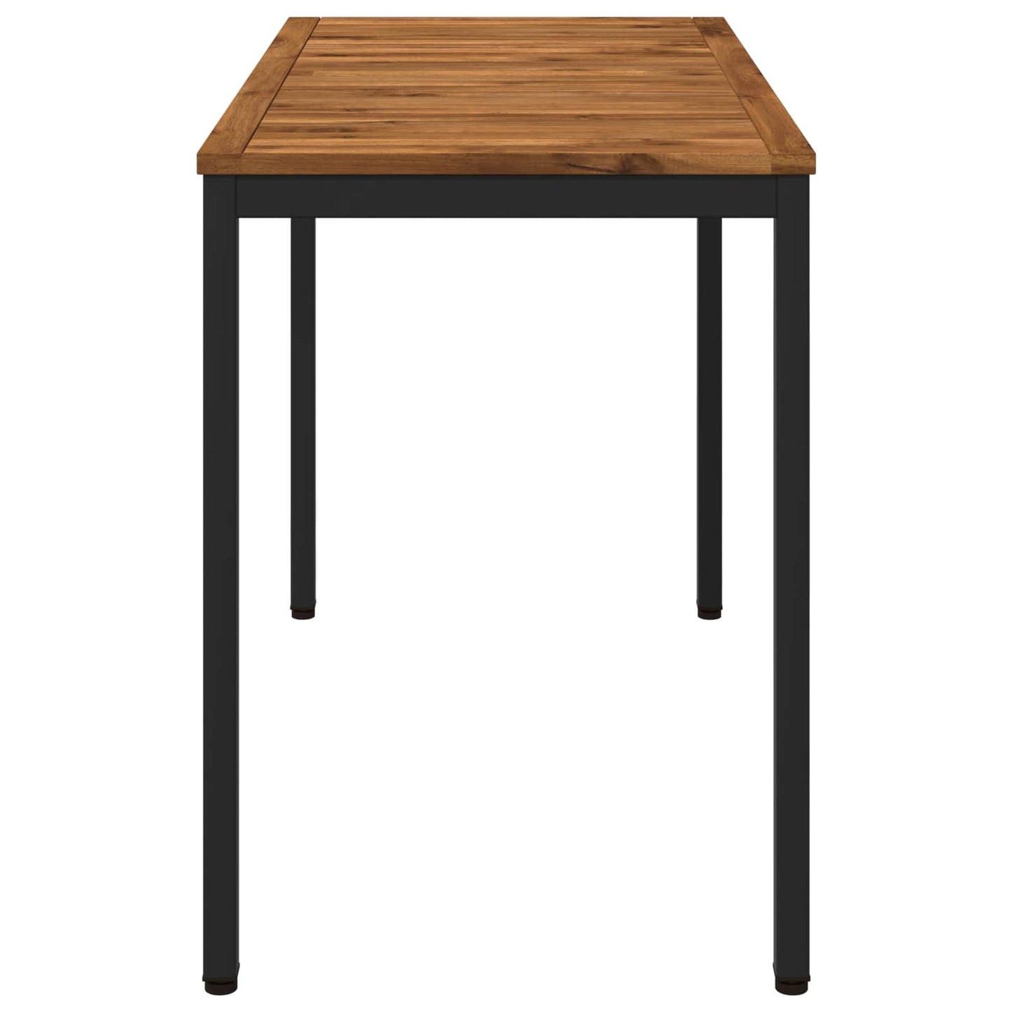 Garden Dinner Table Natural and Black 108.5 x 55 x 75 cm