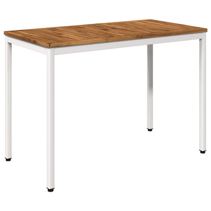 Garden Dinner Table Natural and White 108.5 x 55 x 75 cm
