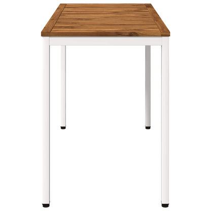 Garden Dinner Table Natural and White 108.5 x 55 x 75 cm
