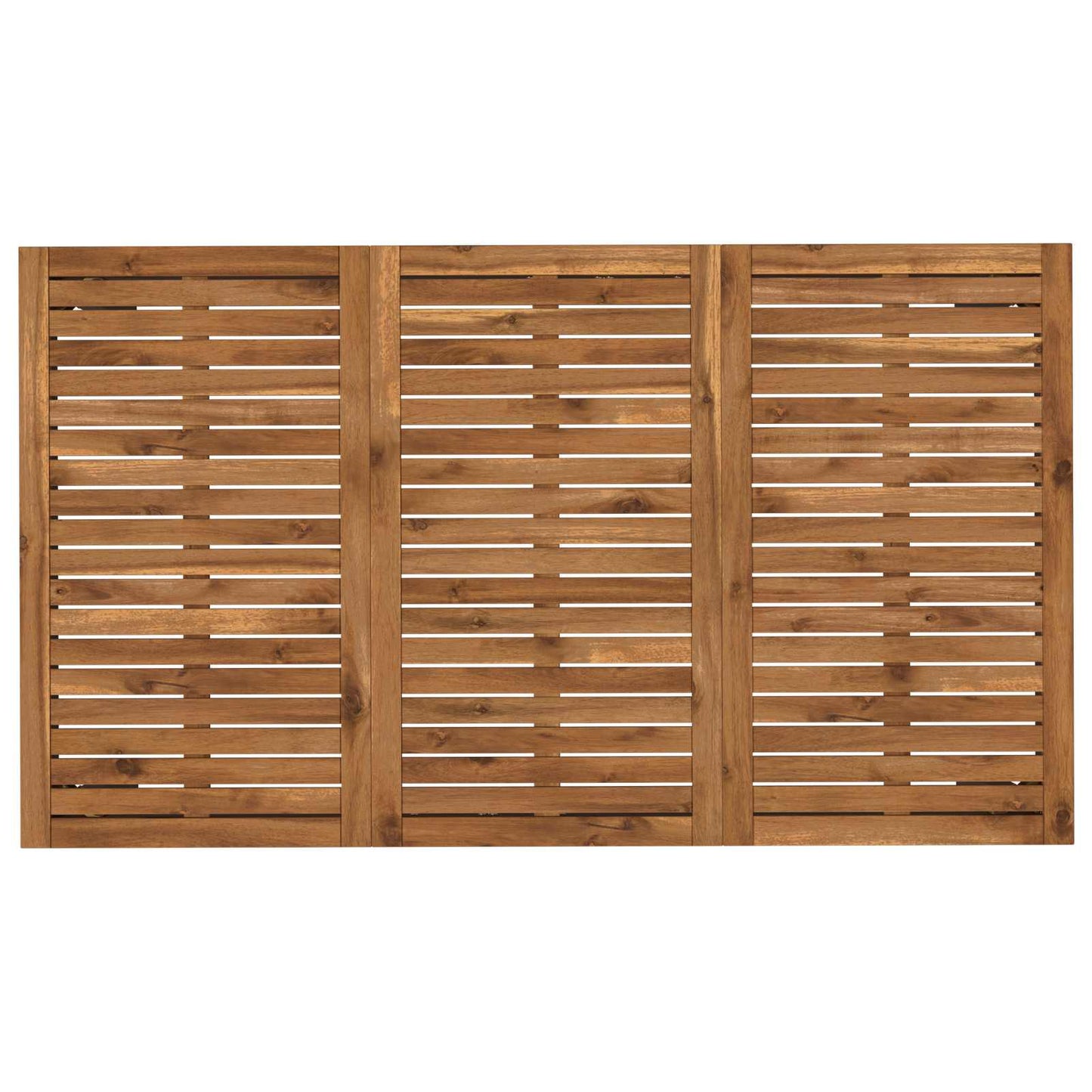 Garden Dinner Table Natural and Black 141 x 80.5 x 75 cm
