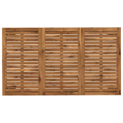 Garden Dinner Table Natural and Black 141 x 80.5 x 75 cm