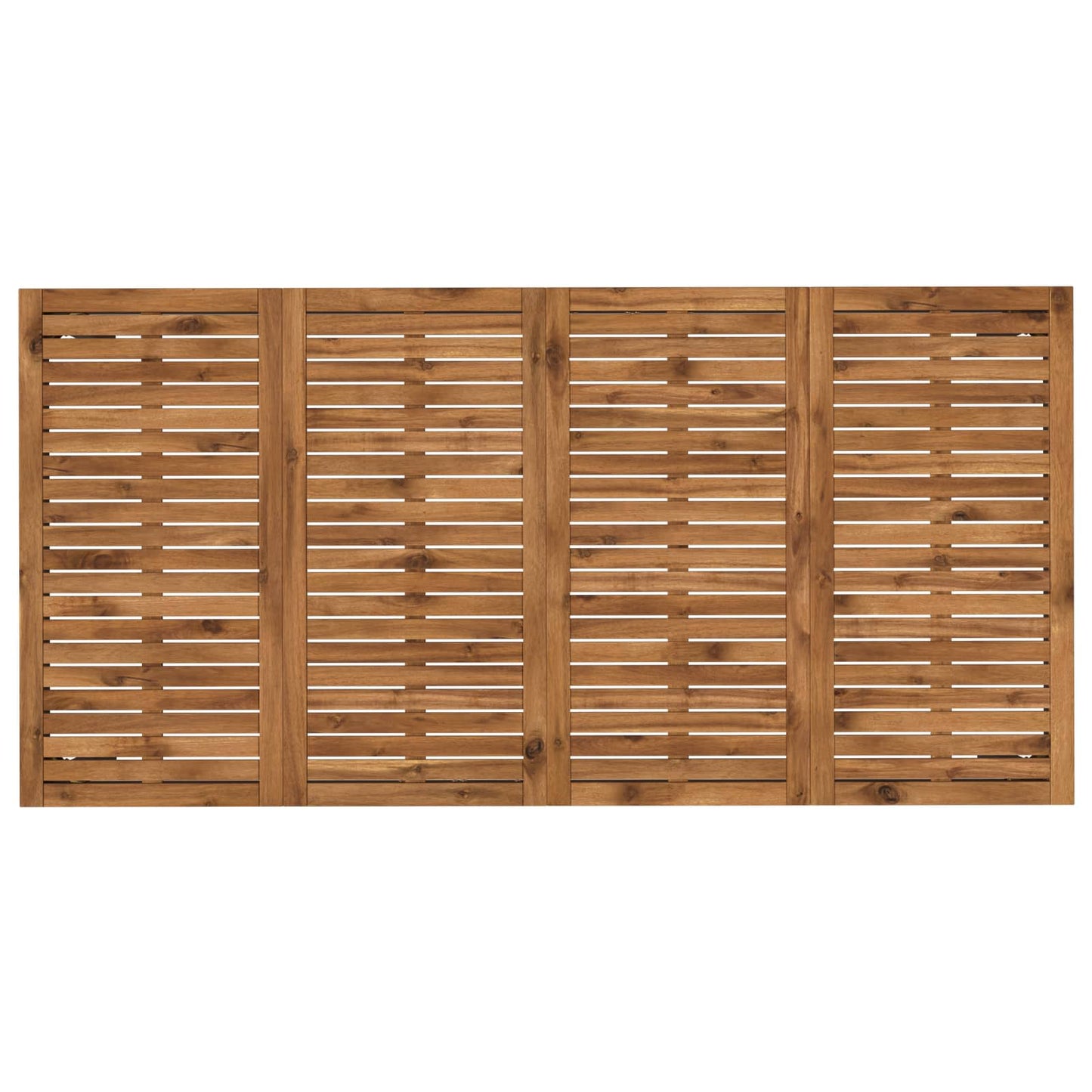 Garden Dinner Table Natural and Black 147 x 88.5 x 75 cm