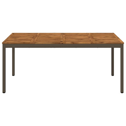 Garden Dinner Table Natural and Coffee 147 x 88.5 x 75 cm