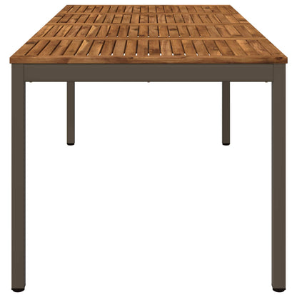 Garden Dinner Table Natural and Coffee 147 x 88.5 x 75 cm