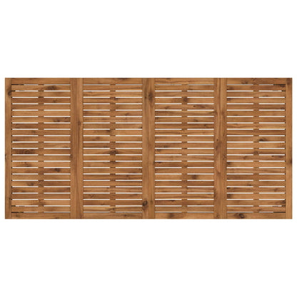 Garden Dinner Table Natural and Black 180 x 88.5 x 75 cm