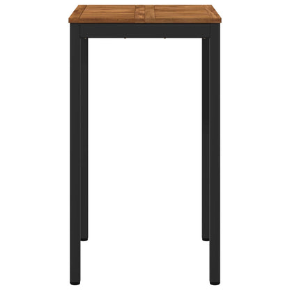 Garden Bar Table Natural and Black 60 x 60.5 x 105 cm