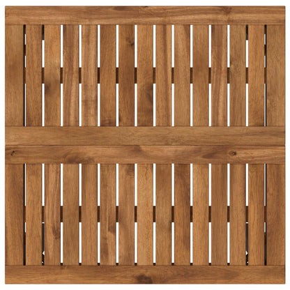 Garden Bar Table Natural and Black 60 x 60.5 x 105 cm