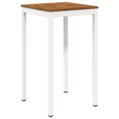Garden Bar Table Natural and White 60 x 60.5 x 105 cm