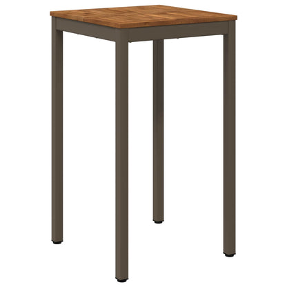 Garden Bar Table Natural and Coffee 60 x 60.5 x 105 cm