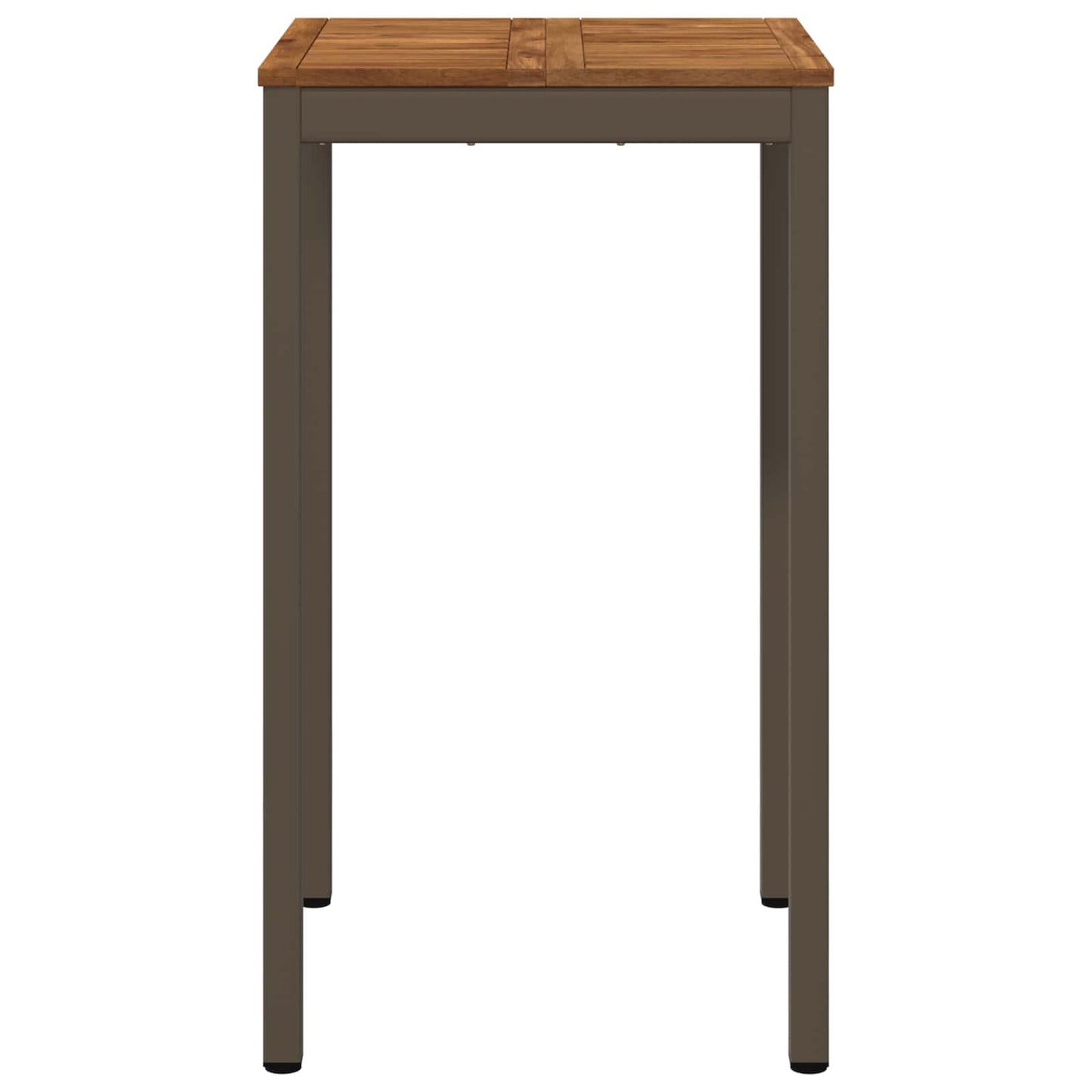 Garden Bar Table Natural and Coffee 60 x 60.5 x 105 cm