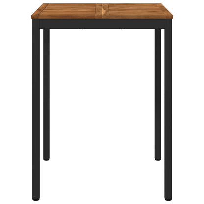 Garden Bar Table Natural and Black 80 x 80.5 x 105 cm