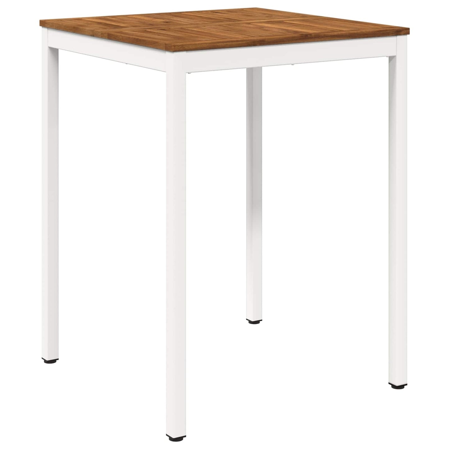 Garden Bar Table Natural and White 80 x 80.5 x 105 cm