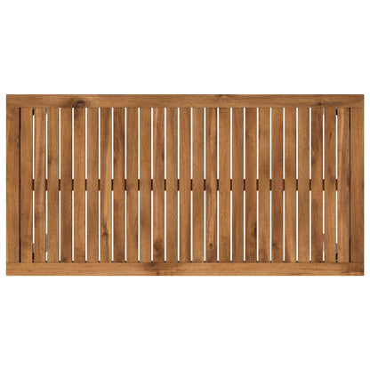 Garden Bar Table Natural and White 108.5 x 55 x 105 cm