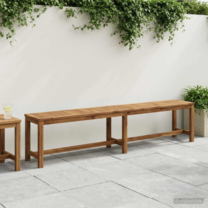 Garden Bench LAREN 201 x 35 x 45 cm Solid Acacia Wood Natural