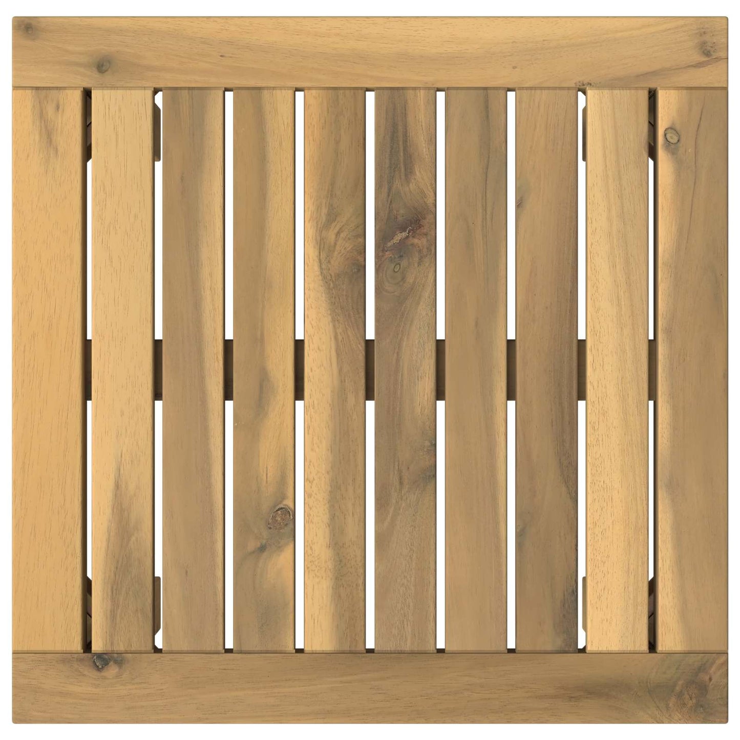 Coffee Table White 40 x 40.5 x 36 cm Solid Acacia Wood