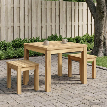 Coffee Table White 50 x 48.5 x 36 cm Solid Acacia Wood
