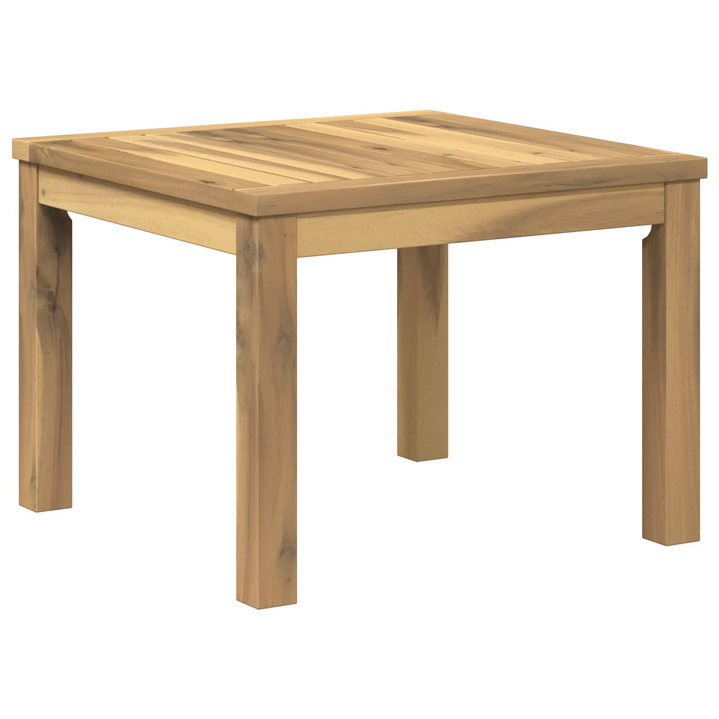 Coffee Table White 50 x 48.5 x 36 cm Solid Acacia Wood