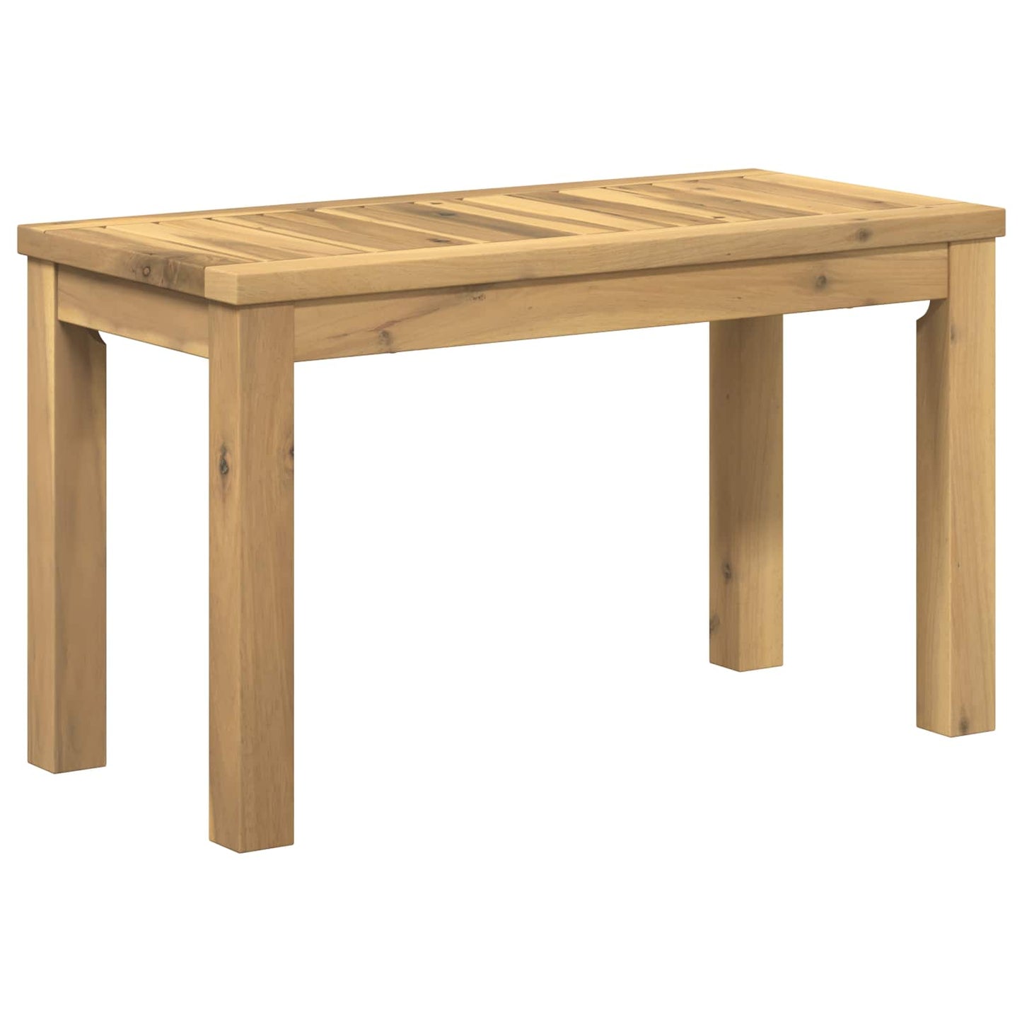 Coffee Table White 60.5 x 30 x 36 cm Solid Acacia Wood