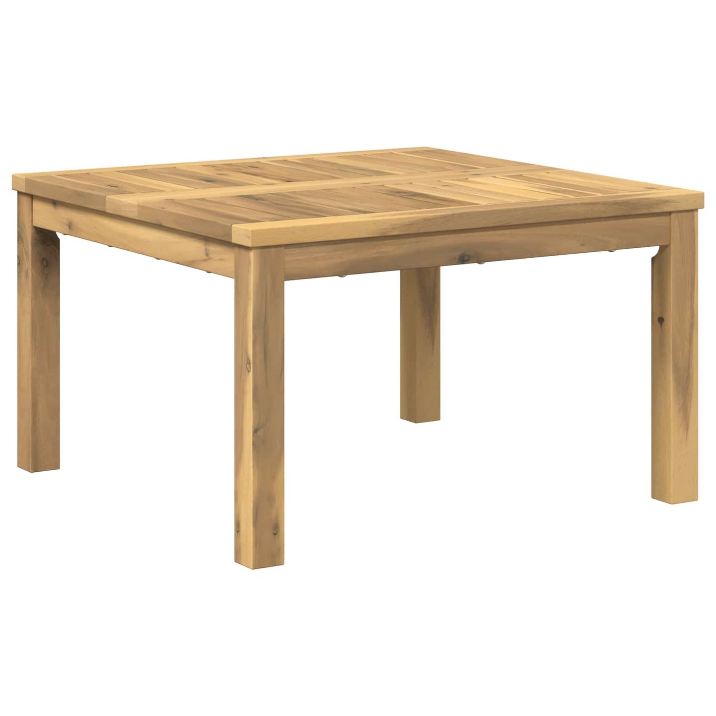 Coffee Table White 60 x 60.5 x 36 cm Solid Acacia Wood