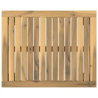 Coffee Table White 50 x 60.5 x 36 cm Solid Acacia Wood