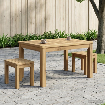 Coffee Table White 50 x 68.5 x 36 cm Solid Acacia Wood