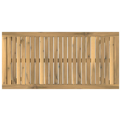 Coffee Table White 50 x 100.5 x 45 cm Solid Acacia Wood